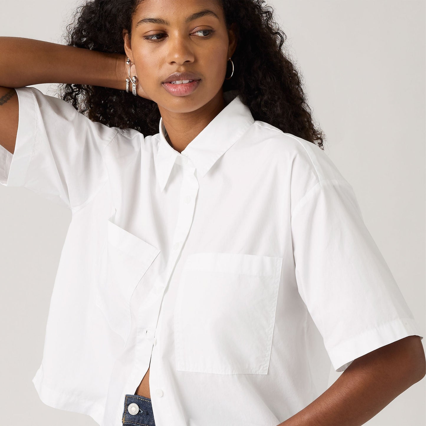 Levi's® Women's Harlie Short-Sleeve Cropped Shirt