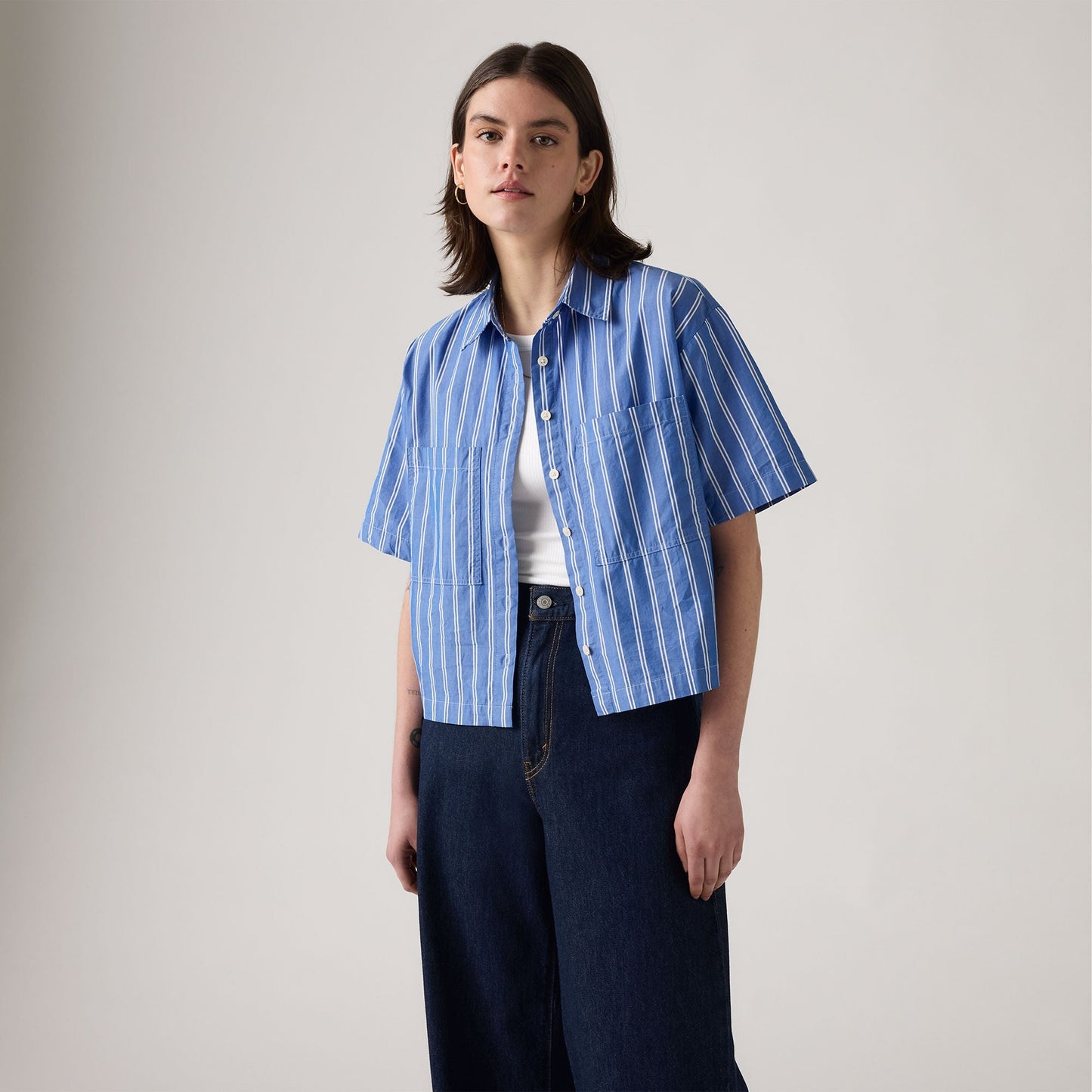 Levi's® Women's Harlie Short-Sleeve Cropped Shirt