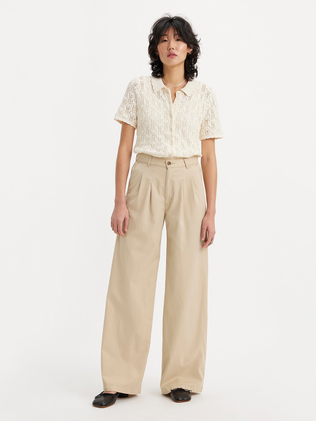 Levi's® Women's Pleated Wide-Leg Trousers